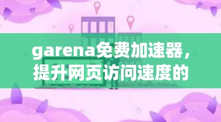 garena免费加速器,提升网页访问速度的可靠选择