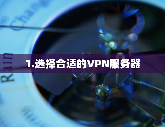 1.选择合适的VPN服务器